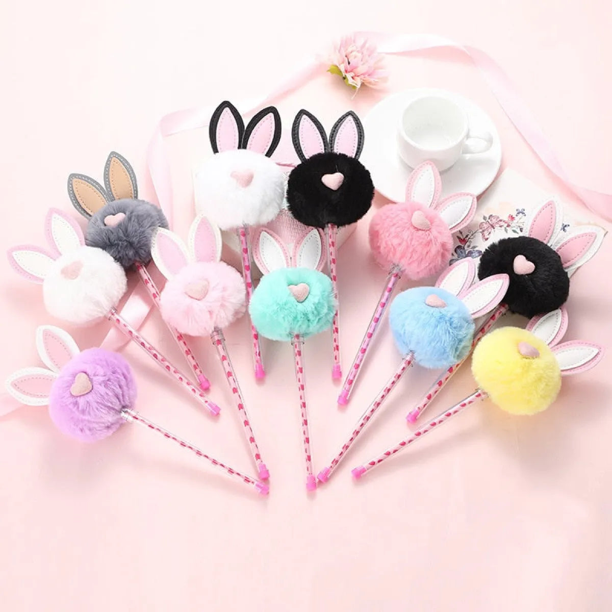 1X Candy Plush Rabbit Gel Pen - -