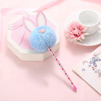 1X Candy Plush Rabbit Gel Pen - Blue -