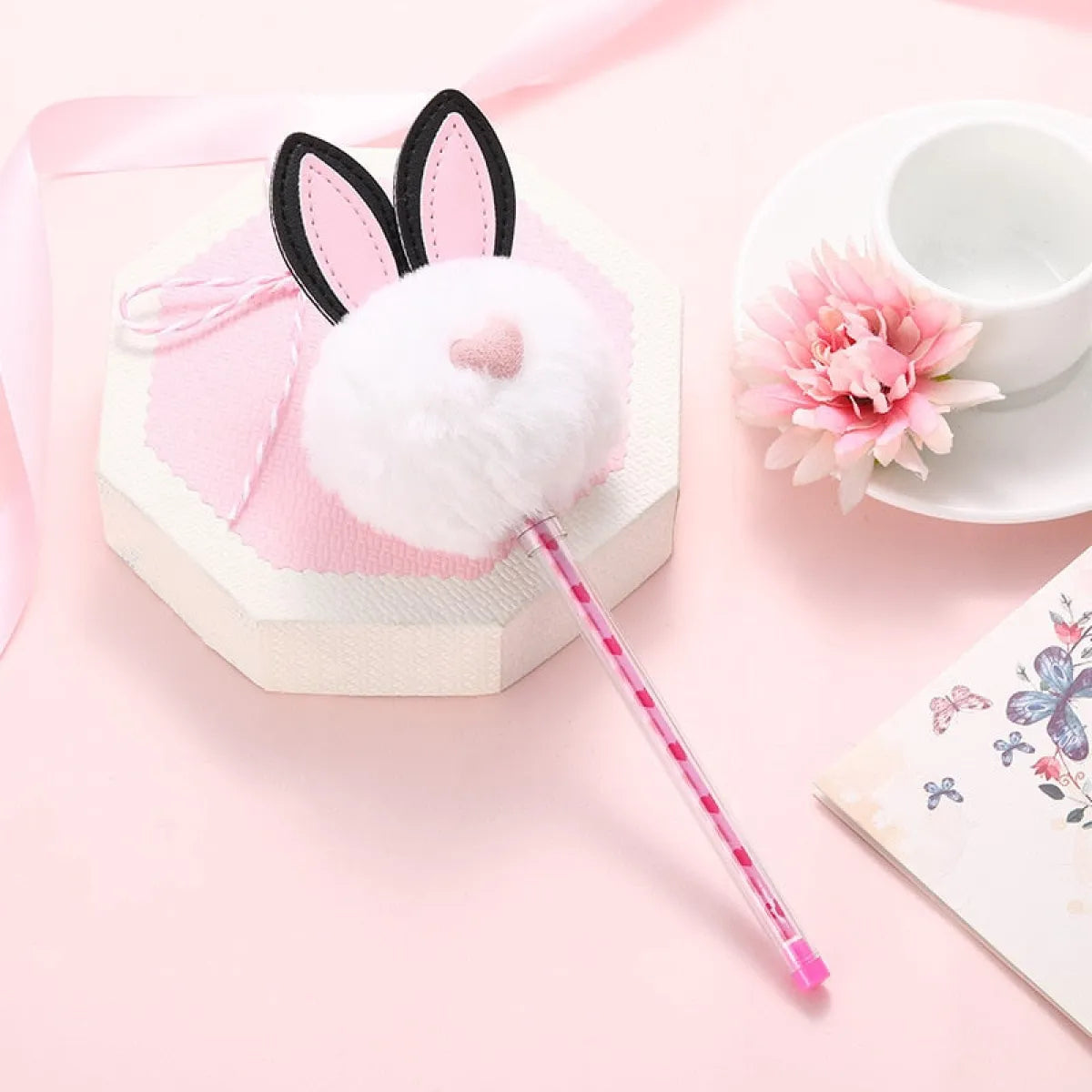 1X Candy Plush Rabbit Gel Pen - -