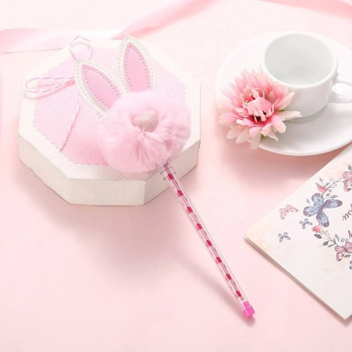 1X Candy Plush Rabbit Gel Pen - -