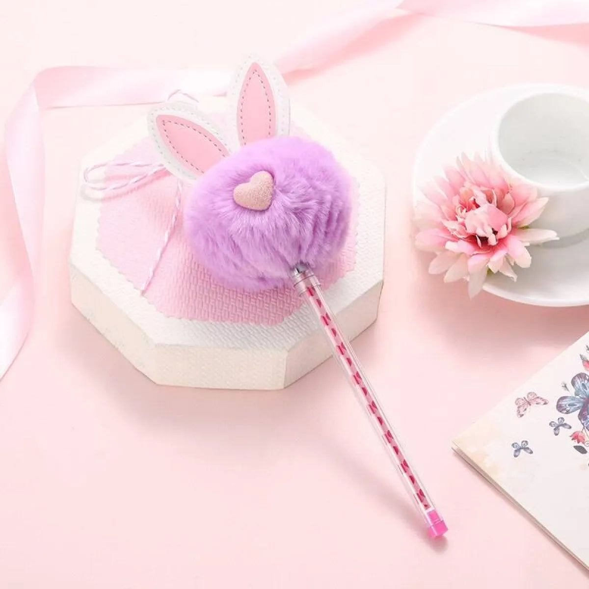 1X Candy Plush Rabbit Gel Pen - -