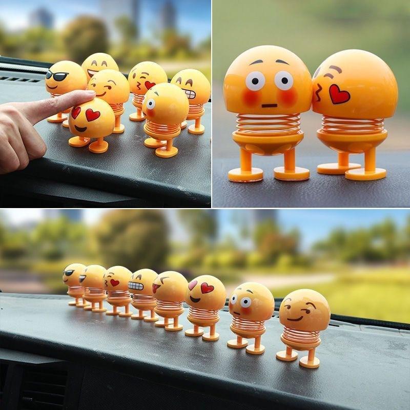 Car Ornaments Bobblehead Nod Dolls Cute Cartoon Funny Wobble Head Robot Lovely Car Dashboard Decoration Auto Facial Expression Shaking Head Toys Car Ornaments Bobblehead Nod Dolls Cute Cartoon Funny Wobble Head Robot Lovely Car Dashboard Decor - - ALUBK854HAY
