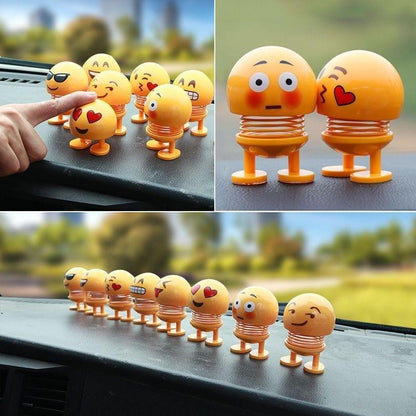 Car Ornaments Bobblehead Nod Dolls Cute Cartoon Funny Wobble Head Robot Lovely Car Dashboard Decoration Auto Facial Expression Shaking Head Toys Car Ornaments Bobblehead Nod Dolls Cute Cartoon Funny Wobble Head Robot Lovely Car Dashboard Decor - - ALUBK854HAY