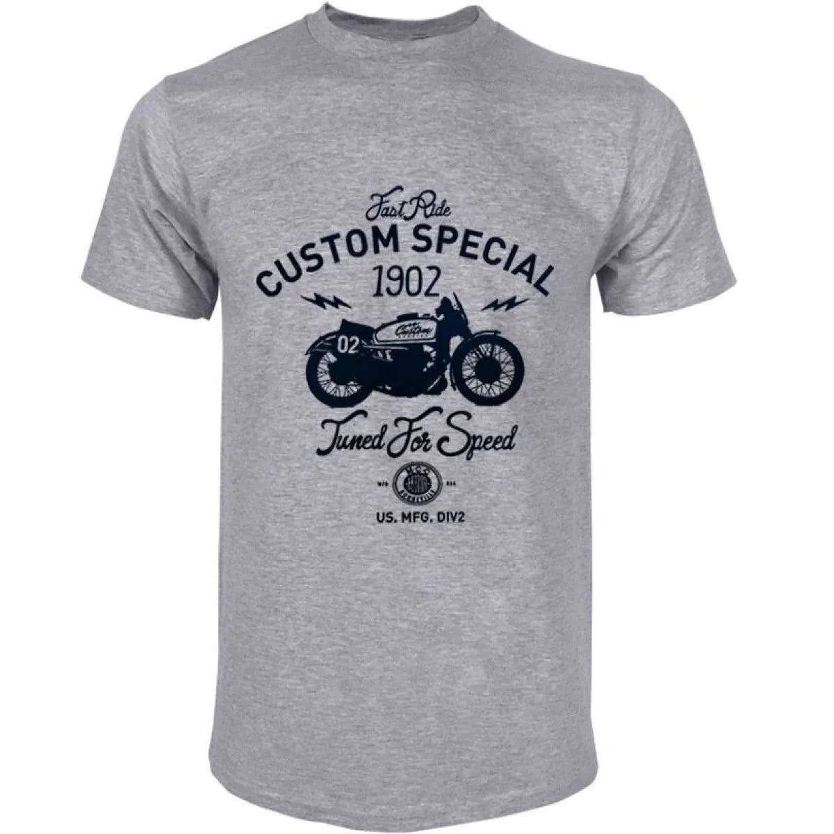 Men's Casual Cotton T-Shirt - Gray -