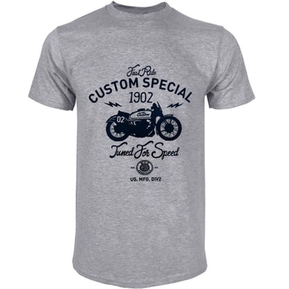 Men's Casual Cotton T-Shirt - Gray -