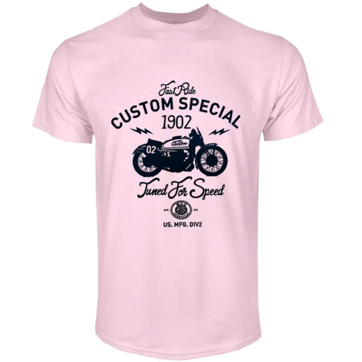 Men's Casual Cotton T-Shirt - Pink -