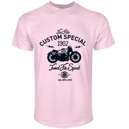 Men's Casual Cotton T-Shirt - Pink -