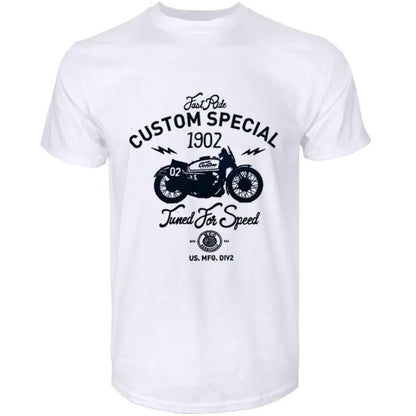 Men's Casual Cotton T-Shirt - White -