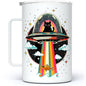 Cat UFO Abduction Insulated Travel Mug - 18oz -