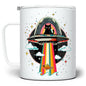 Cat UFO Abduction Insulated Travel Mug - 12oz -