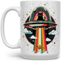 Cat UFO Abduction Mug - 15oz -