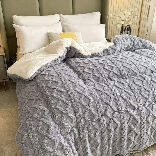 Warm Winter Cashmere Weighted Blanket - Gray D - blanket
