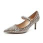 Crystal Pointed Toe Stiletto High Heels