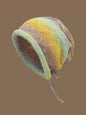 Colorful Knitted Tie-Dye Beanie Hat - Mustard One Size -