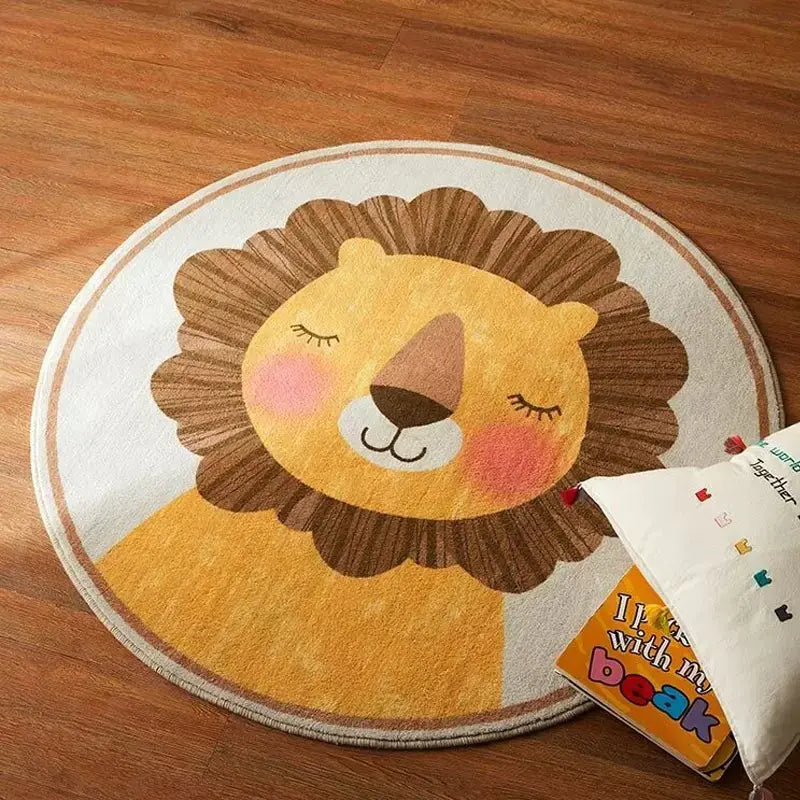 Cute Cartoon Round Rug for Kids' Room and Living Room - Kia Day Design