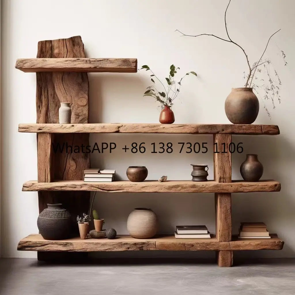 Old Elm Bogu Frame, Retro Duobao Pavilion Display Stand or Partition - -