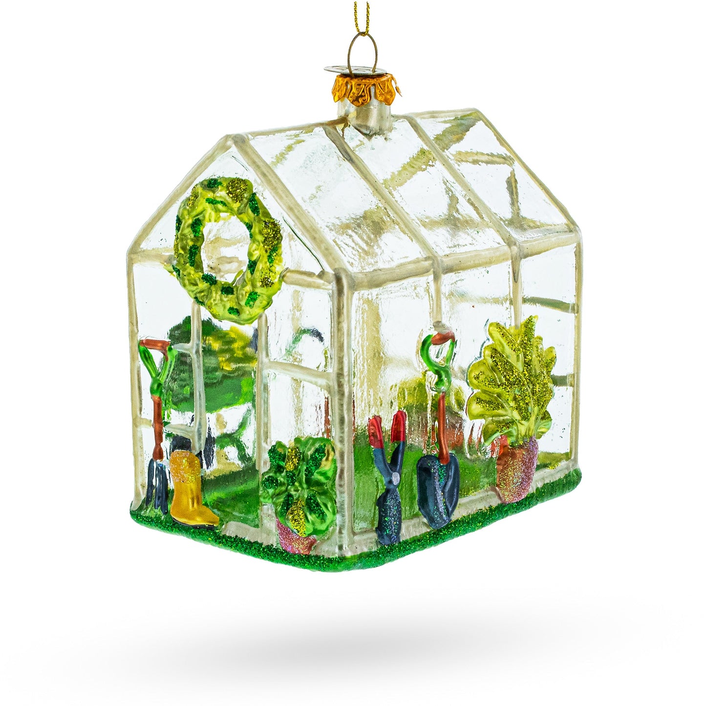 Greenhouse Glass Christmas Ornament - - Christmas Ornaments > Hobby > Buildings