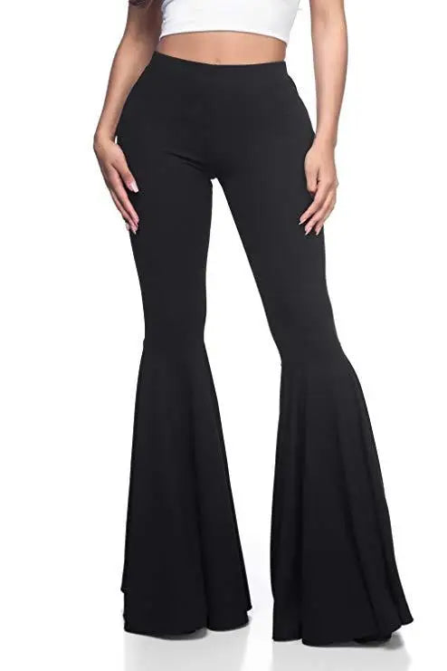 Solid Wide Leg Pant Leggings High Waist Cargo Pants Women