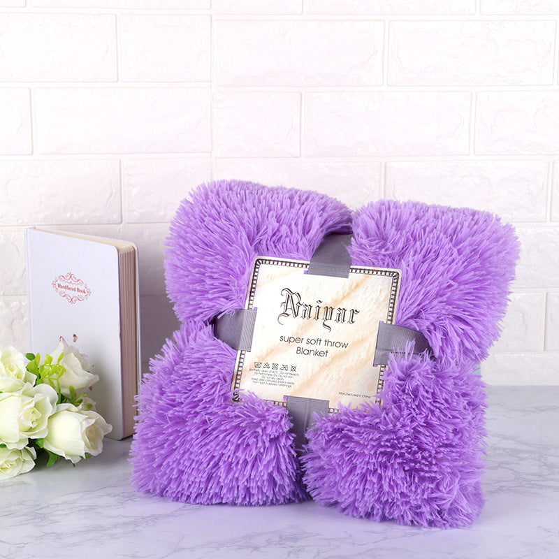 2 Ply Shaggy Fleece Super Soft White PV Plush Blanket