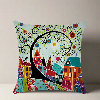 Fashion Pillow Cases Fabric Linen Home Pillow Case Cover Cushion red green