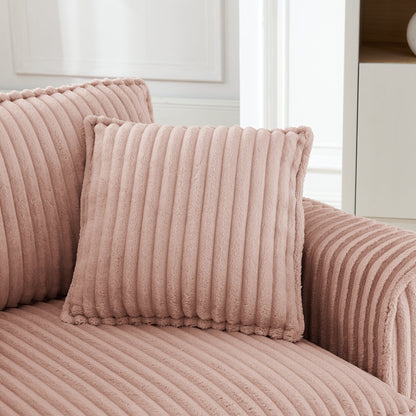 Lazy sofa chair, comfortable single-person sofa chair, with a backrest and soft seat cushion, having armrests on both sides, suitable for living room and bedroom - Pink- Montret- {{Product type}}