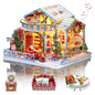 GuDoQi Craft Miniature Dollhouse Kit with Sound - Multicoloredc - mini dollhouse
