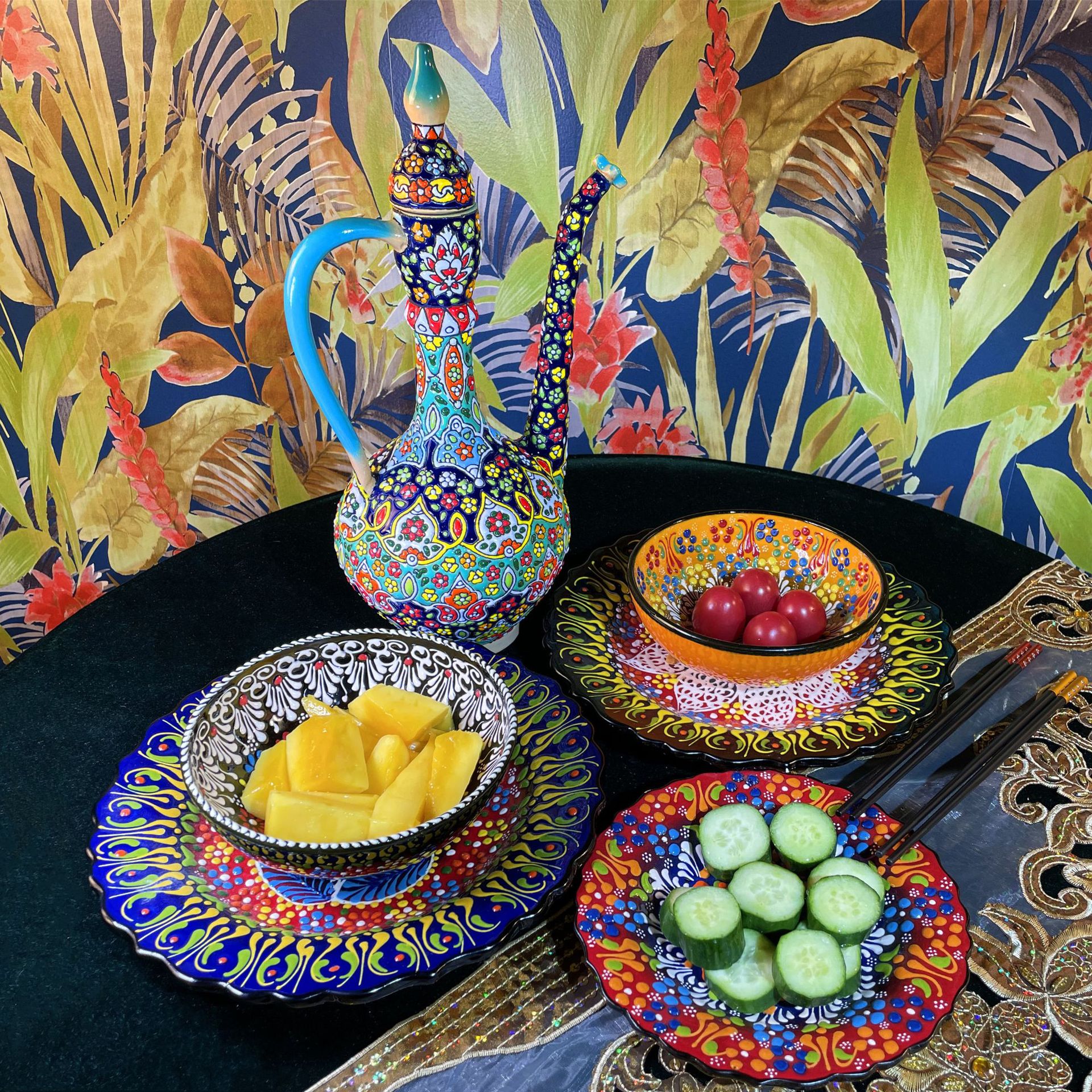 Luxurious Turkish Ceramic Bowls - - Bowls