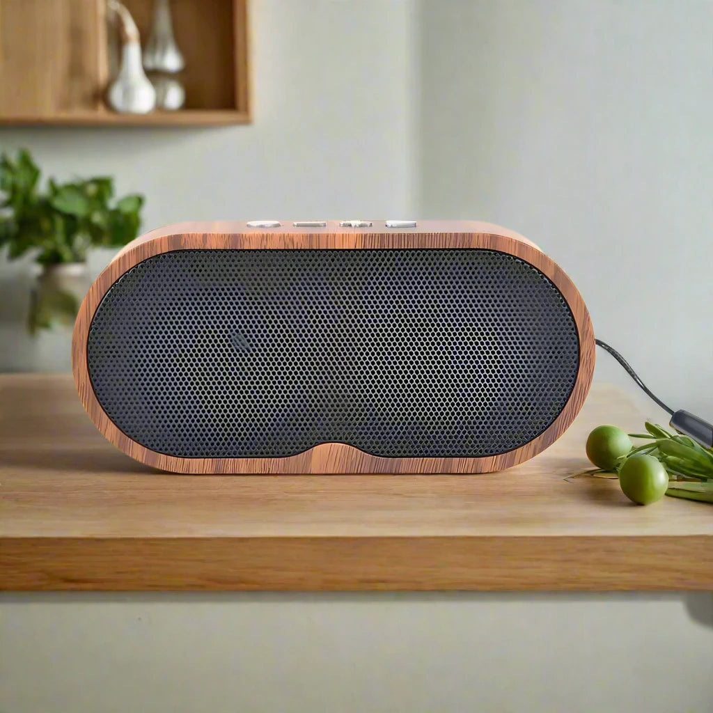 Small Speaker Retro Wireless Wooden Bluetooth Speaker With HD Sound FM Radio