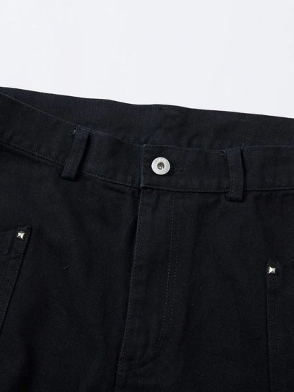 Men's Wide Leg Cargo Jeans - -