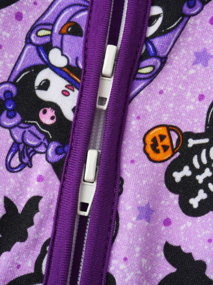 PoshTOT Sanrio Kuromi Purple Bamboo Baby Convertible Zippy Romper - - Zippy Romper