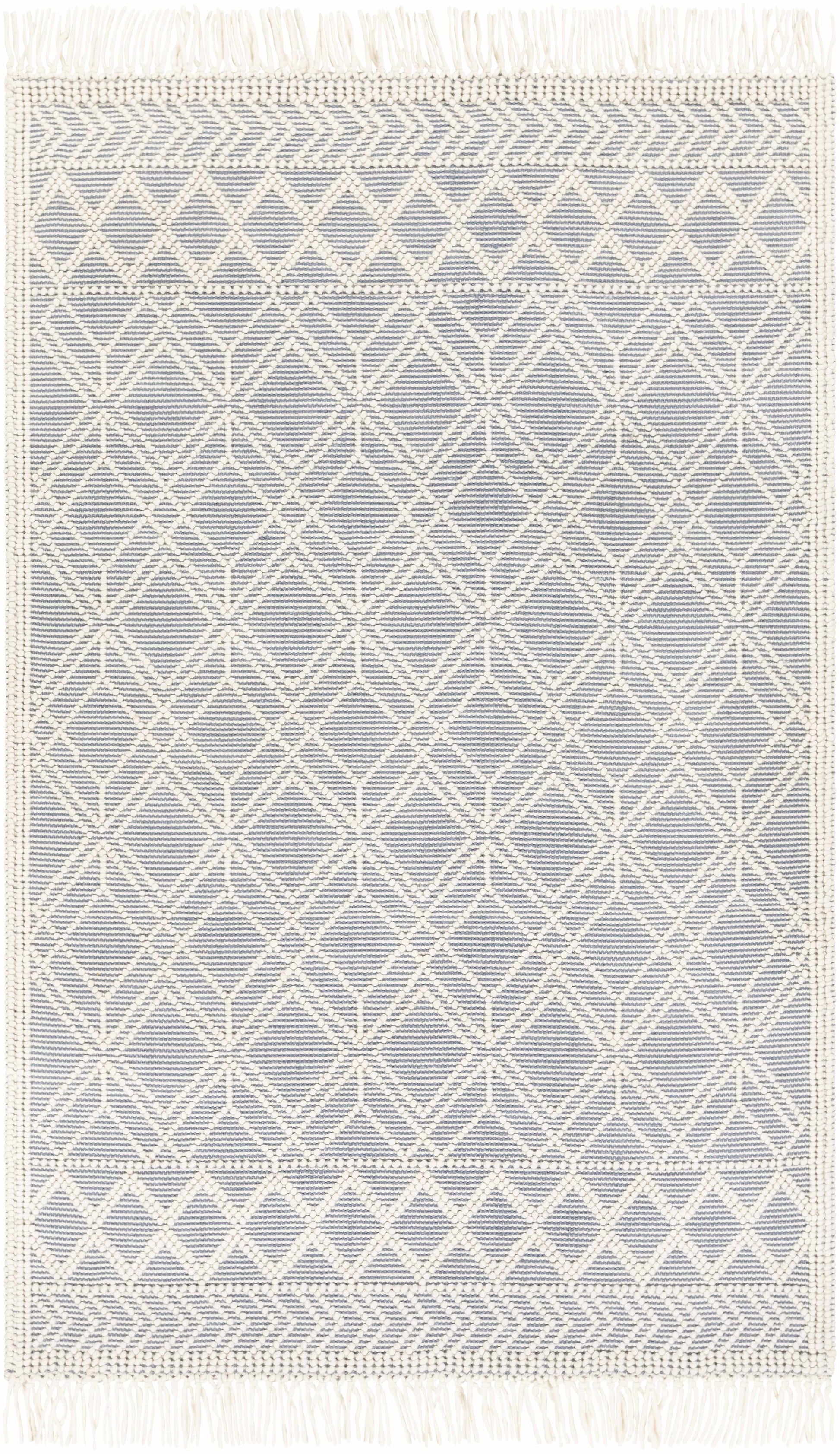 Ramsbury Ivory & Blue Area Rug - - Rugs