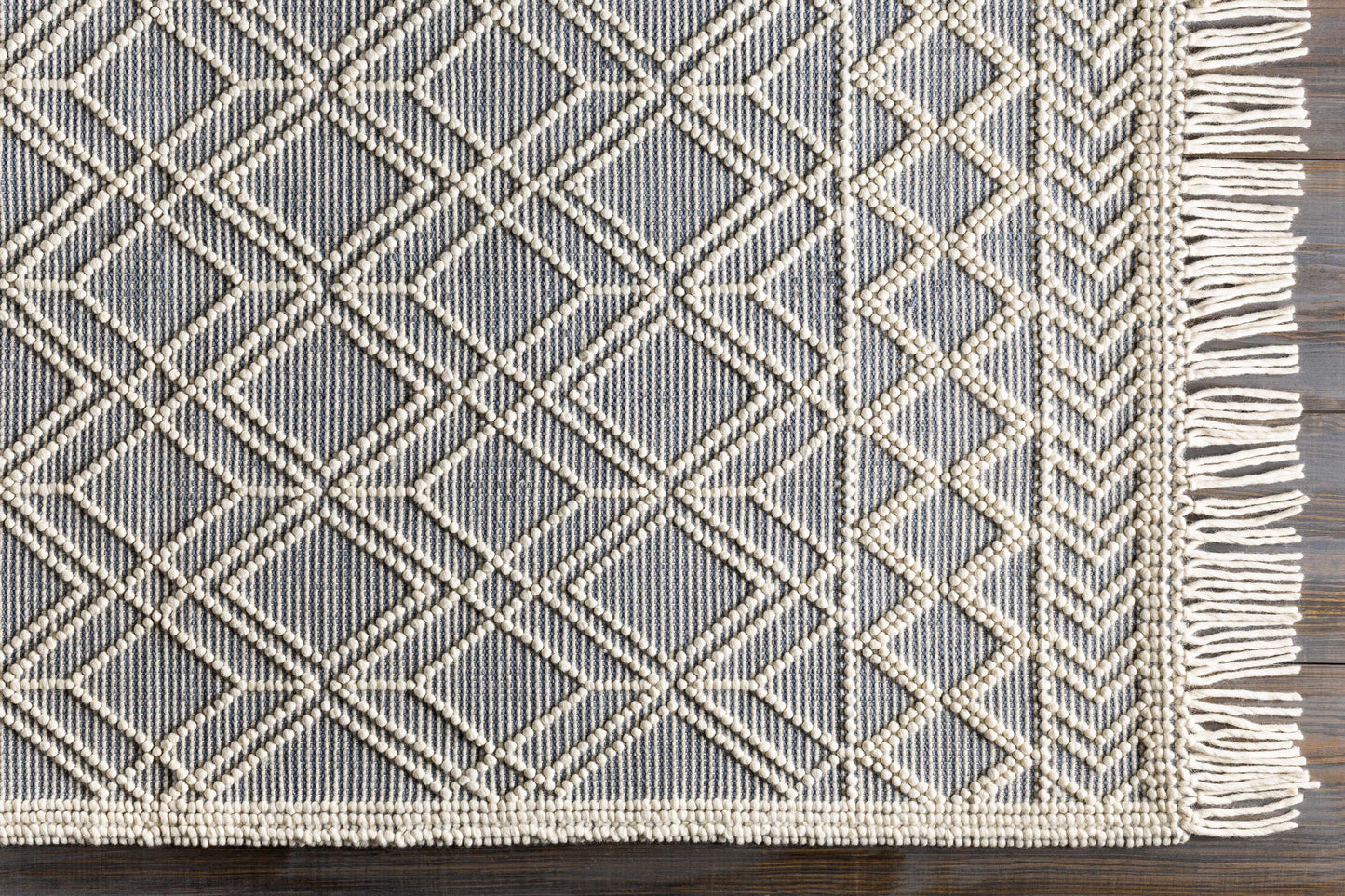 Ramsbury Ivory & Blue Area Rug - - Rugs