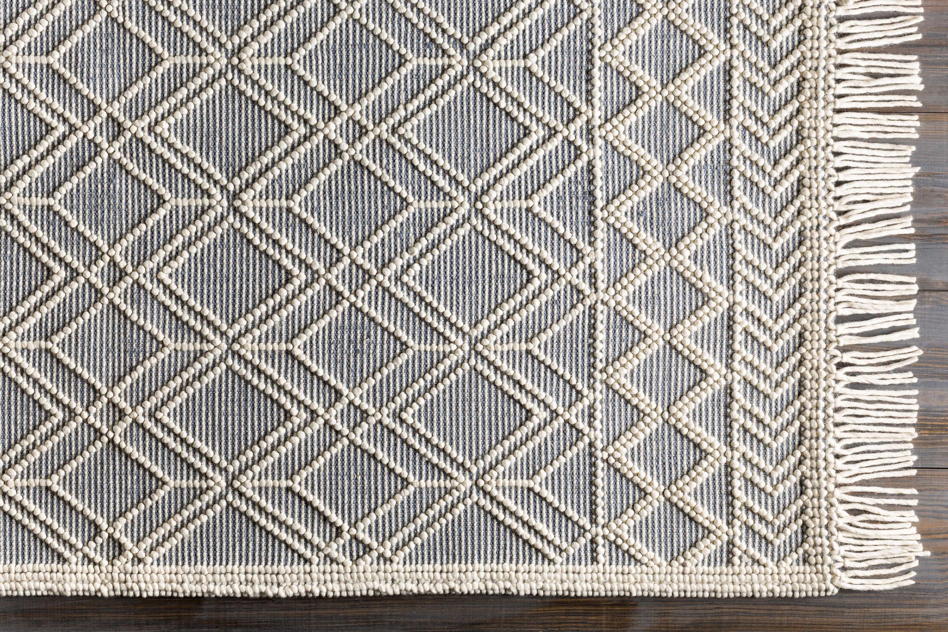 Ramsbury Ivory & Blue Area Rug - - Rugs