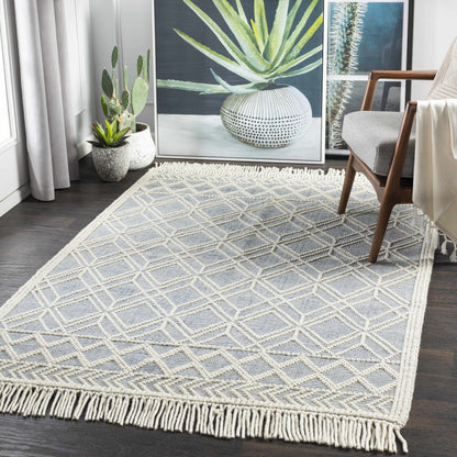 Ramsbury Ivory & Blue Area Rug - - Rugs