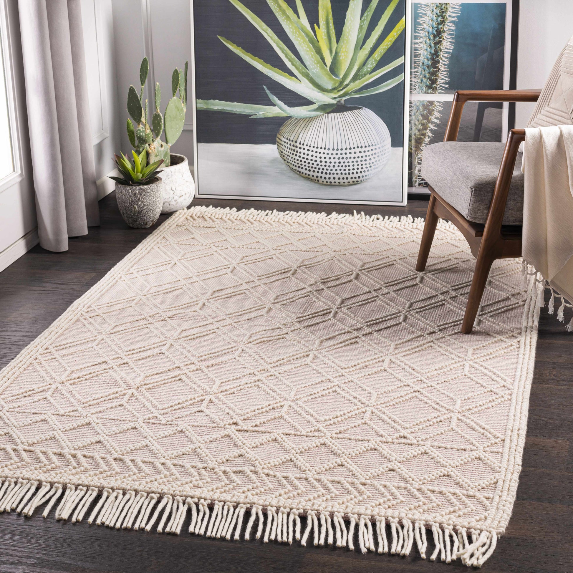 Ramsbury Pink Area Rug- Hauteloom- {{Product type}}