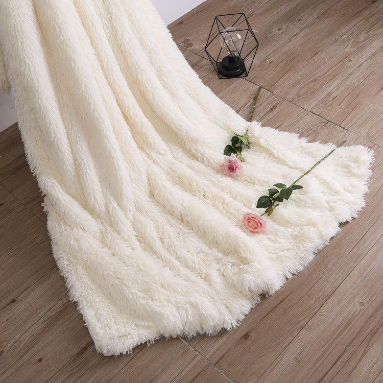 2 Ply Shaggy Fleece Super Soft White PV Plush Blanket