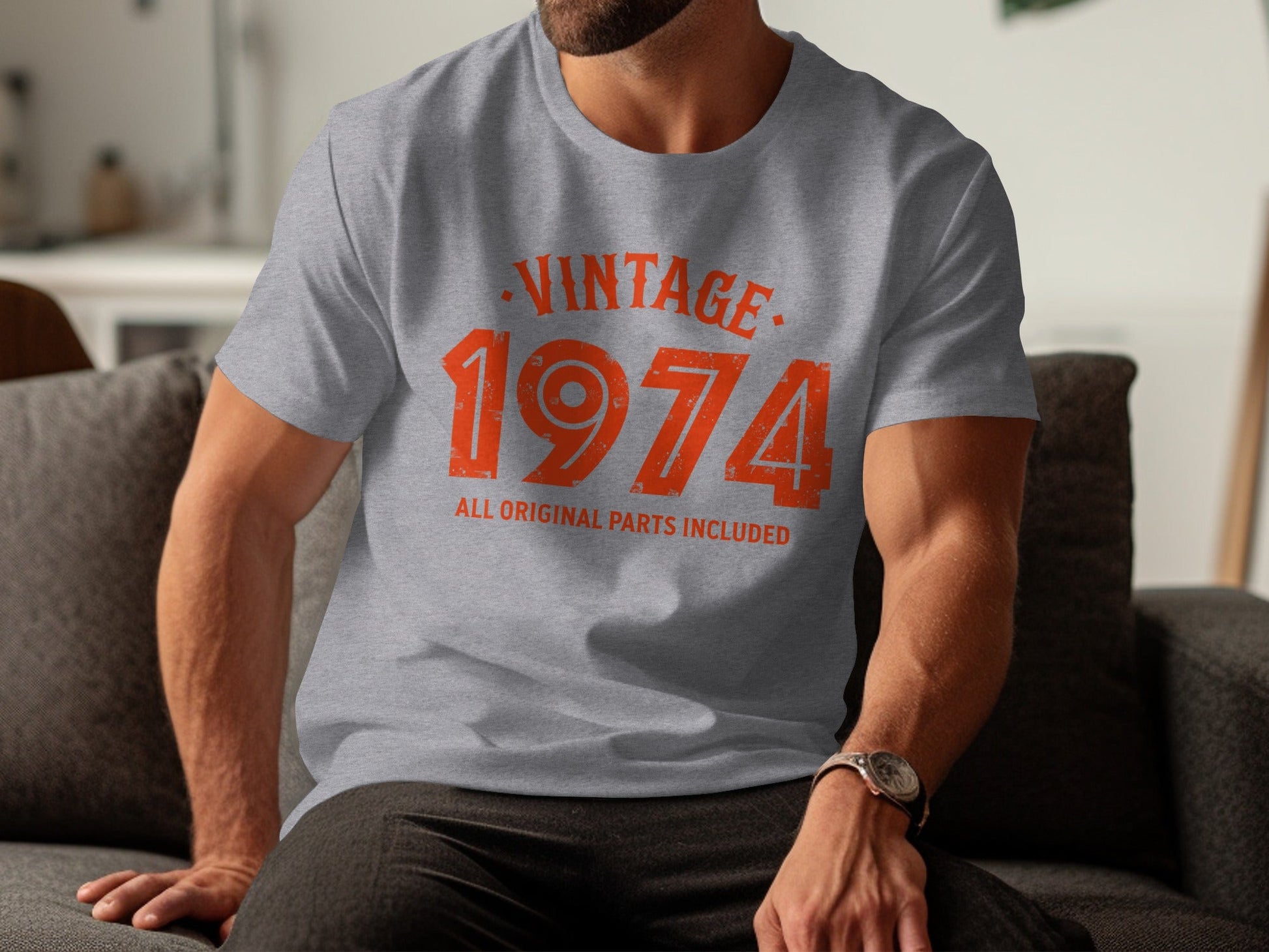Vintage 1974 All Original Parts Included Birthday T-Shirt- Cloud 16 Clothing Co.- {{Product type}}