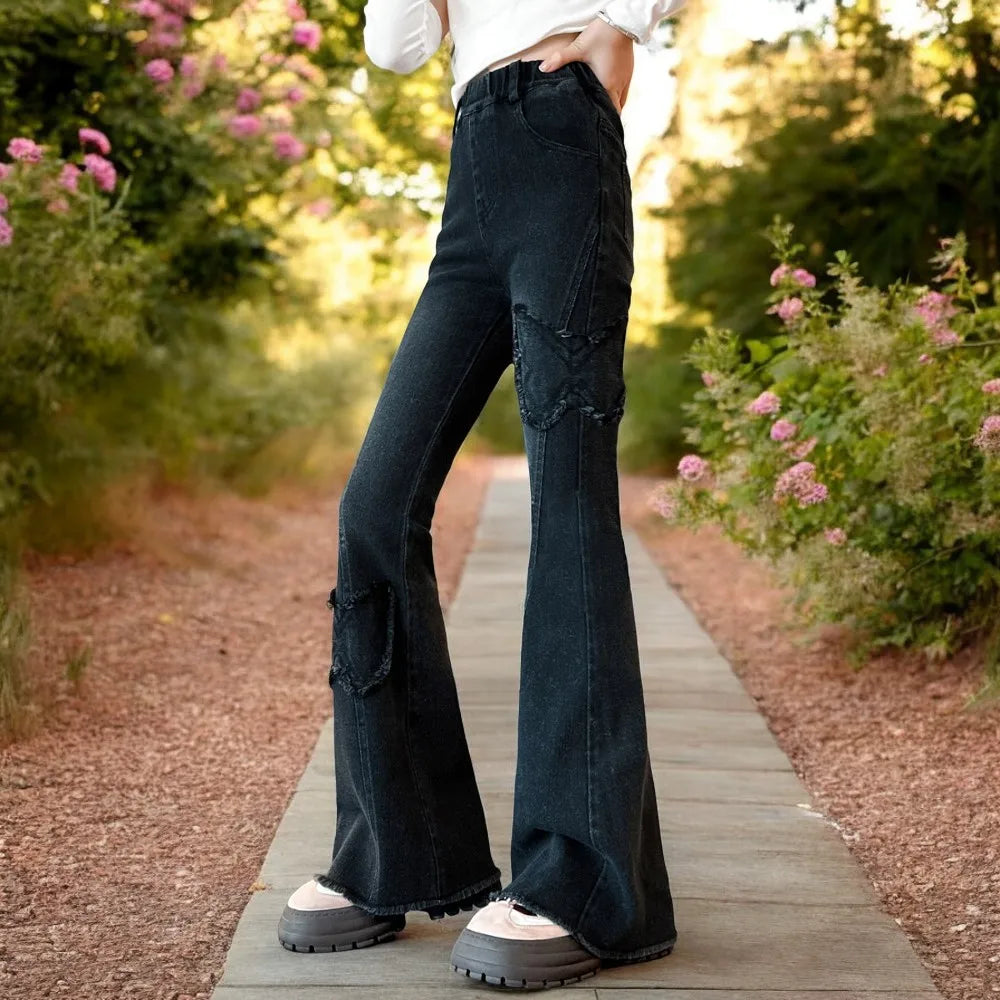 Girls Bell-Bottomed Flare Jeans