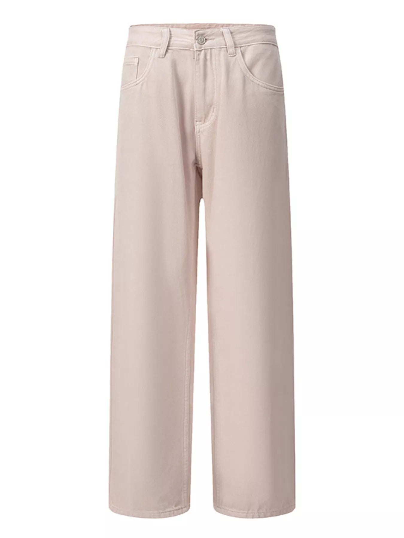 Men's Vintage Wash Wide Leg Jeans - -