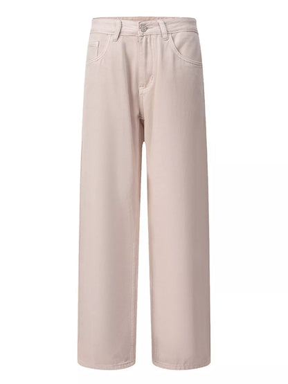 Men's Vintage Wash Wide Leg Jeans - -