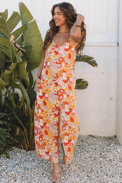 Navy Wide Leg Sleeveless Jumpsuit - - 20% OFF