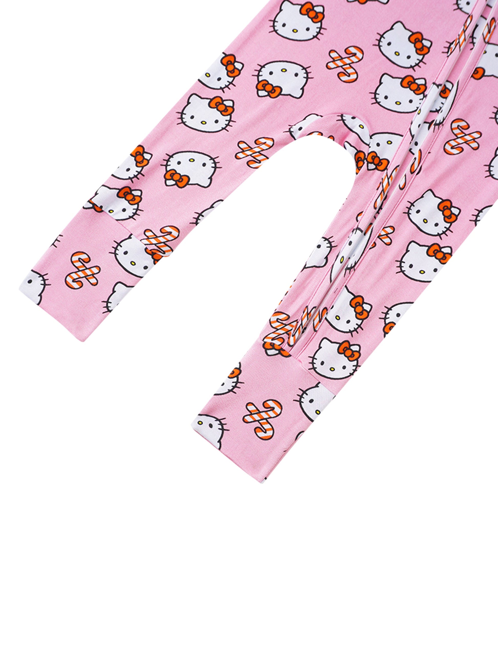 PoshTOT Sanrio Hello Kitty Pink Bamboo Baby Convertible Zippy Romper - - Zippy Romper