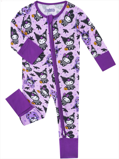PoshTOT Sanrio Kuromi Purple Bamboo Baby Convertible Zippy Romper - - Zippy Romper