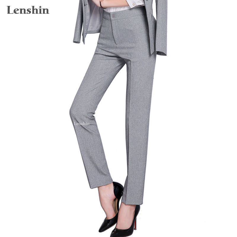 High Waist Women's Full-Length Formal Pants