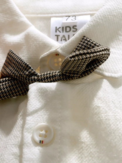 Children's Button Up Shirt and Overall Set - -