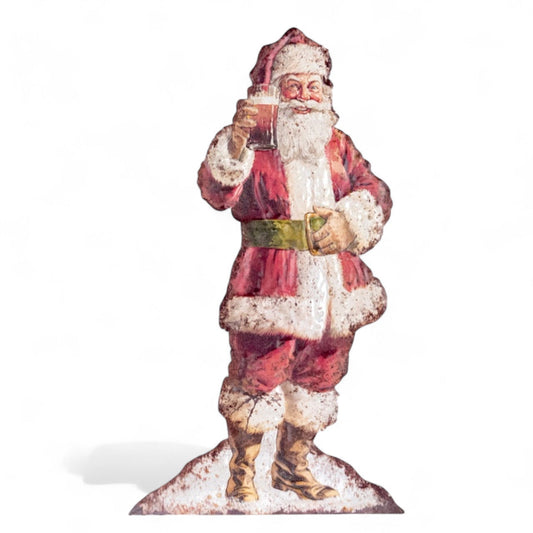 Cheerful Santa Metal Dummy Board - - Decor