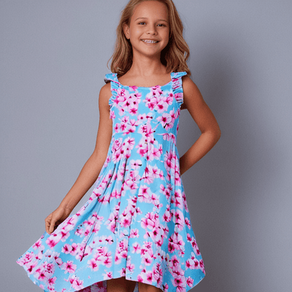 Cherry Blossom Racerback Dress - - Dresses