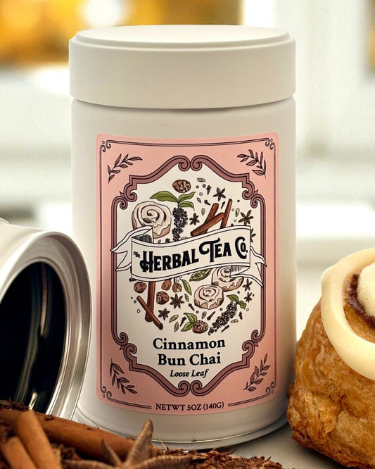 Cinnamon Bun Chai Herbal Tea - Tin - 45 servings - Tea