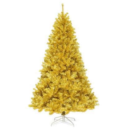 6/7.5 Feet Artificial Tinsel Christmas Tree Hinged with Foldable Stand - 7.5 Ft -