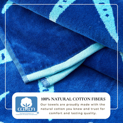 Cotton Velour Beach Towel - Maui Collection - - Beach Towels